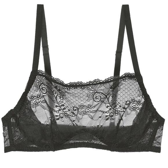 Cosabella Trenta Hidden Underwire Lace Bra Black Size 34C Deadstock Romantic - Picture 1 of 9